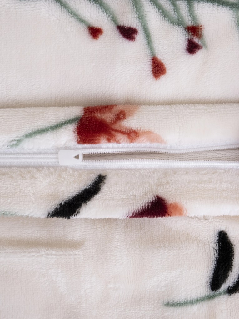 Obliečka na vankúšik mikroplyš Exclusive 40 × 40 cm - Vlčie maky béžové