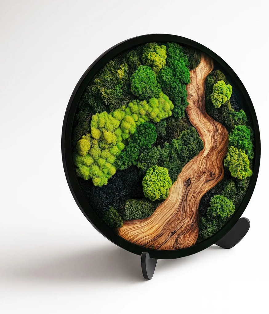 DUBLEZ | Obraz s imitáciou machu a dreva - Shizuka