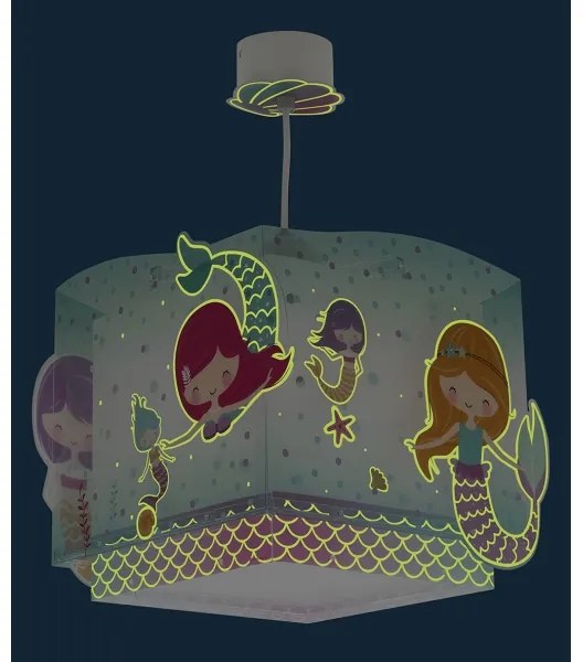 Dalber 63442 - Detský luster MERMAIDS 1xE27/60W/230V