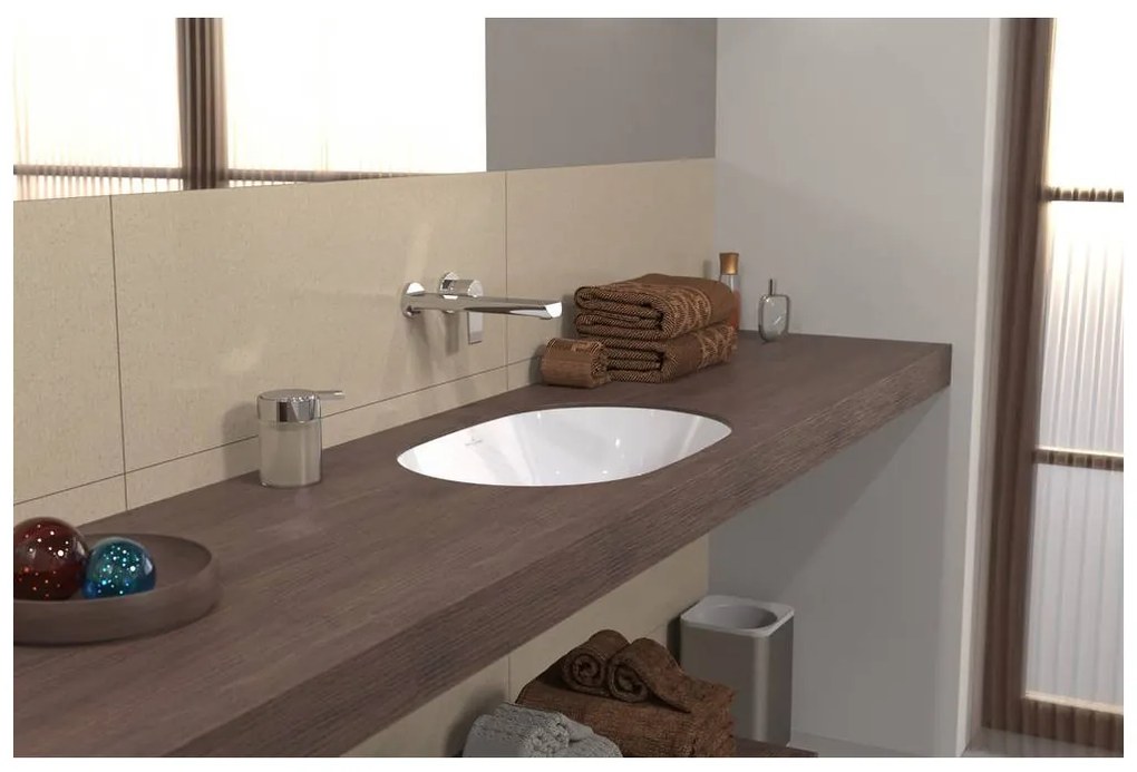 Villeroy & Boch ARCHITECTURA - Zápustné umývadlo 570x375 mm, s prepadom, biela alpin 5A766001