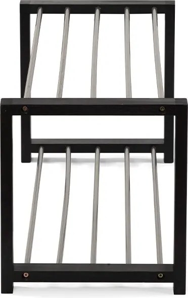 Noela Kovový botník čierny NEX 80 2 poschodia