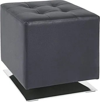 Taburet Beto, čierna ekokoža%