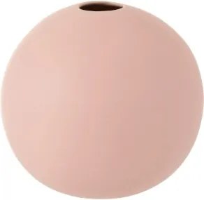 Svetlo ružová keramická guľatá váza Matt Pink M - 18,3 * 18,3 * 18 cm