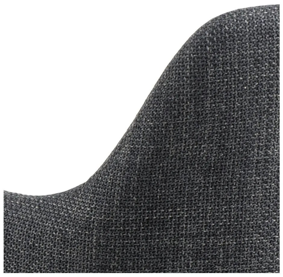 Antracitové čalúnené jedálenské kreslá v súprave 2 ks Ilsa – Actona