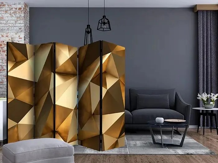 Paraván - Golden Dome II [Room Dividers] Veľkosť: 225x172, Verzia: Jednostranný