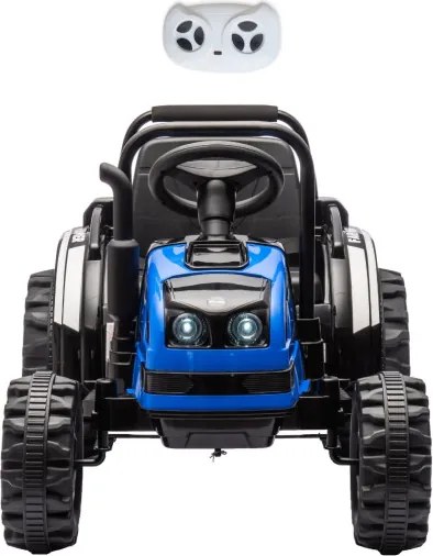 Elektrický traktor s prívesom Farmer modrý