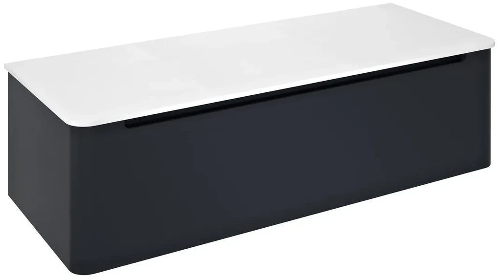 Sapho Sapho, KERALA umývadlová skrinka 120x35x47,5cm, 1x zásuvka, antracitový mat, KR120-3434