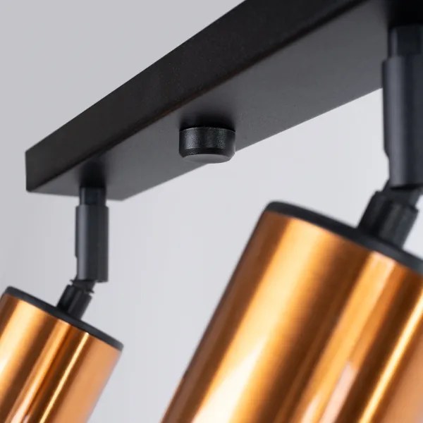 Sollux SL.1379 - Bodové svietidlo WINX 4xGU10/10W/230V čierna/meď