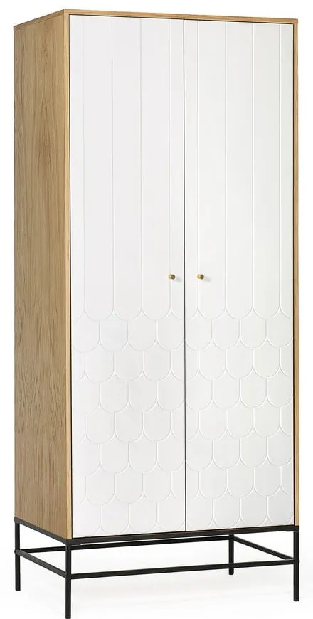 Biela šatníková skriňa 80x190 cm Lia – Woodman
