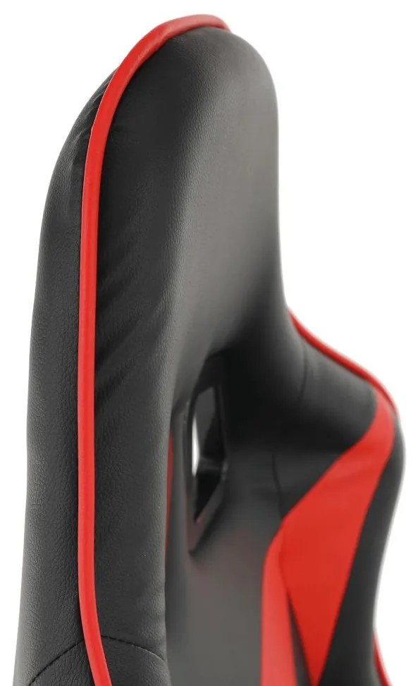 Kancelárske/herné kreslo s Bluetooth reproduktormi, čierna/červená, CARPI