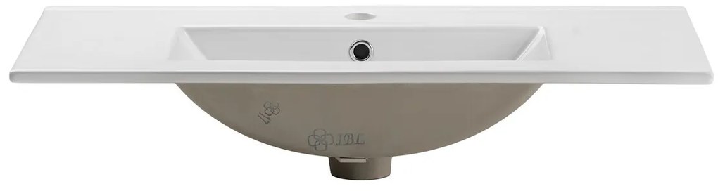 Zápustné keramické umývadlo Dance 60 cm biele