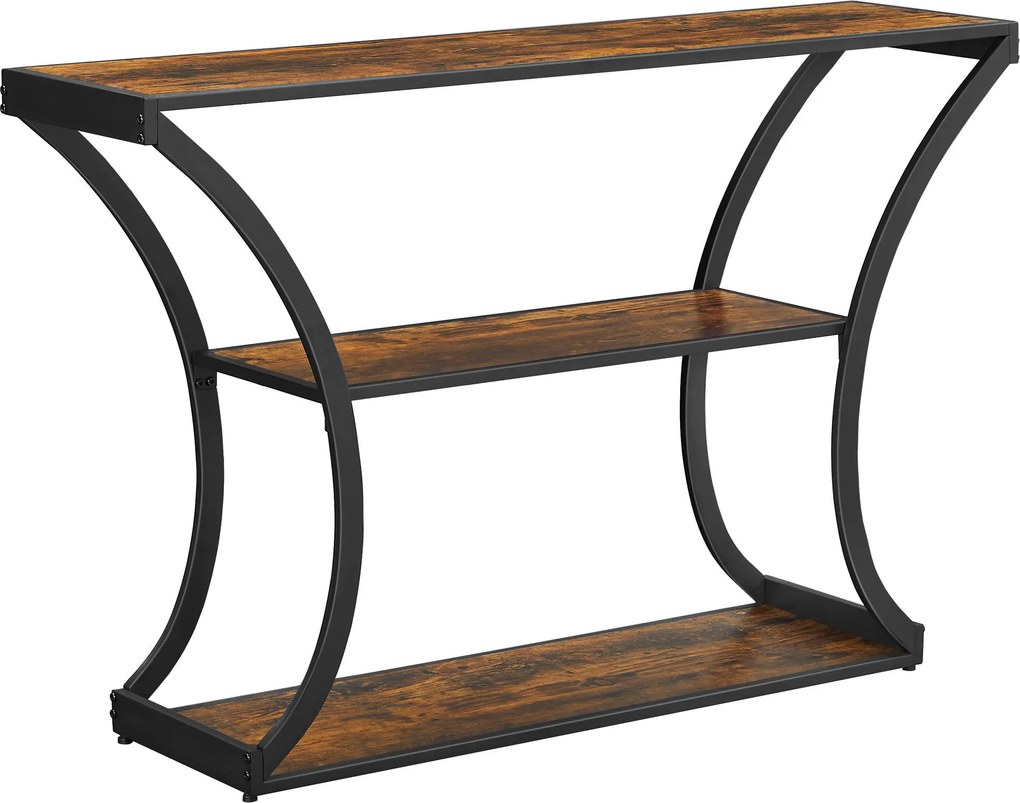 XXXLutz KONZOLOVÝ STOLÍK, hnedá, čierna, drevo, kov, 120/30/80 cm Boxxx - Online Only obývacie izby - 002543013201