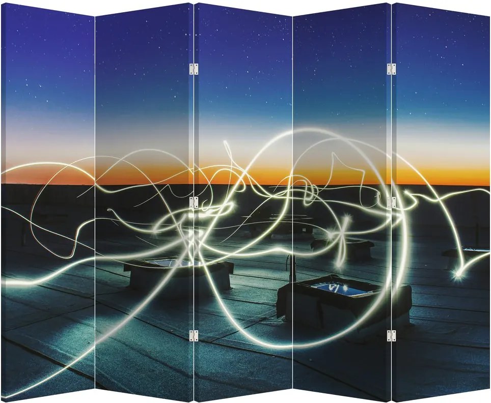 Paraván - Pohľad na oblohu zo strechy (210x170 cm)