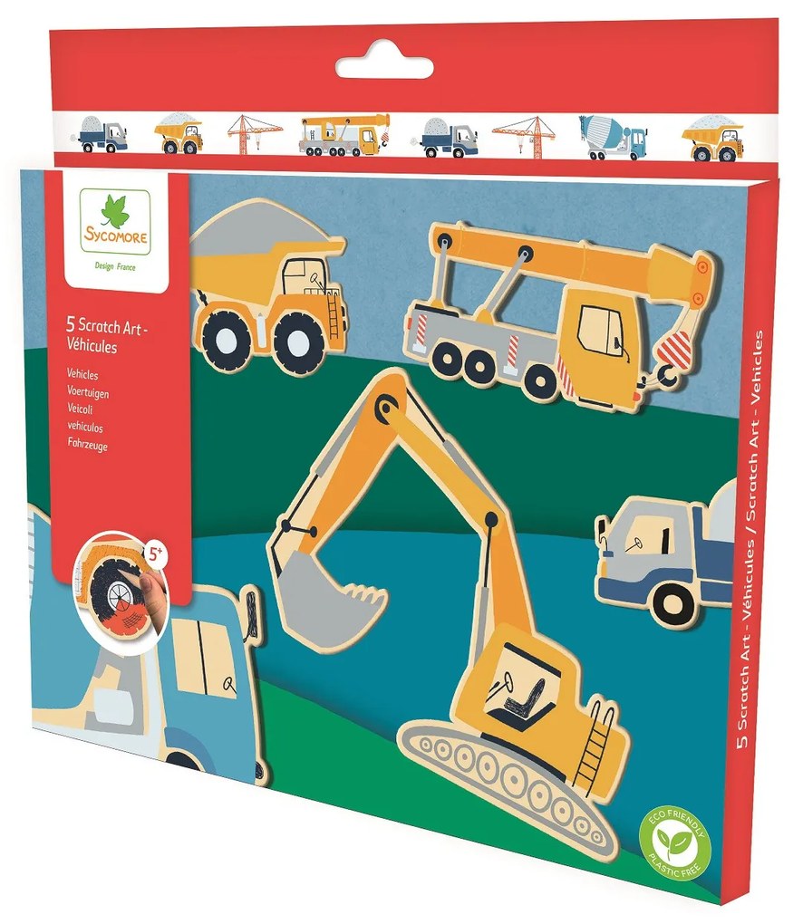 Scratch Art - vyškrabávanie - dopravné prostriedky