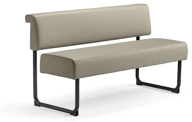 Pohovka START, dĺžka 1400 mm, koženka, šedohnedá