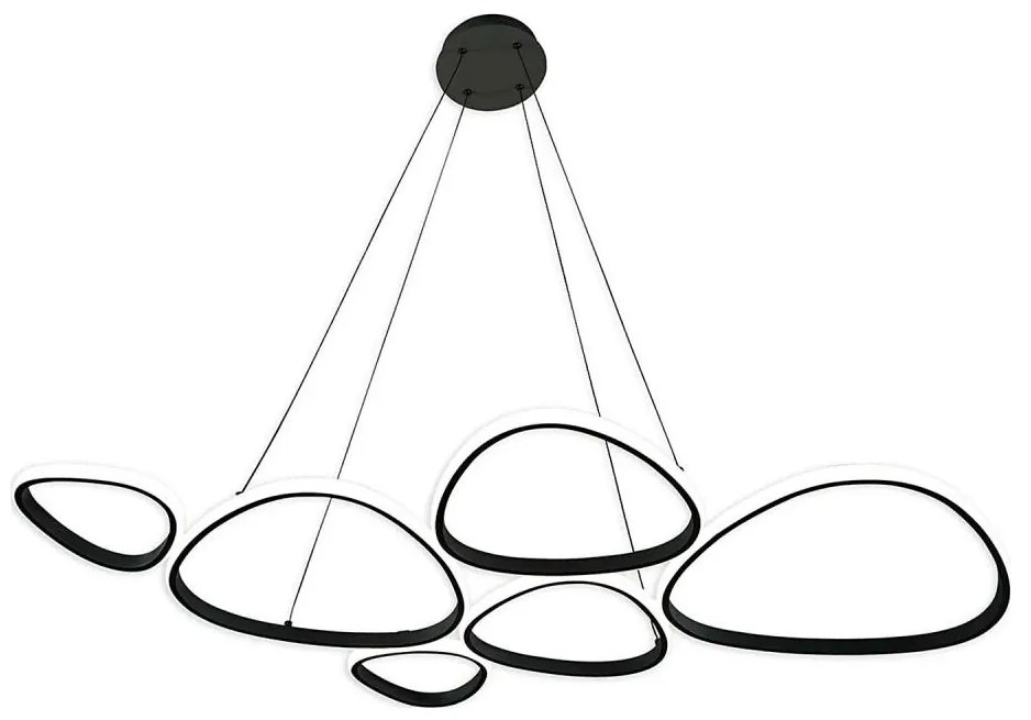 LED luster na lanku PETRA LED/58W/230V 4000K čierny