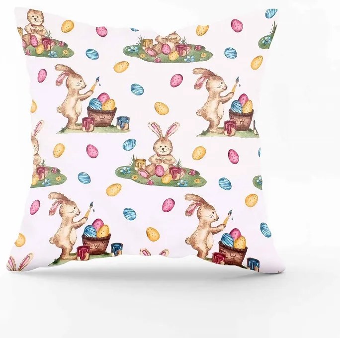 Obliečka na vankúš veľkonočná zajac Veľkost obliečok: 40 x 40 cm, Zapínanie: Gombíky