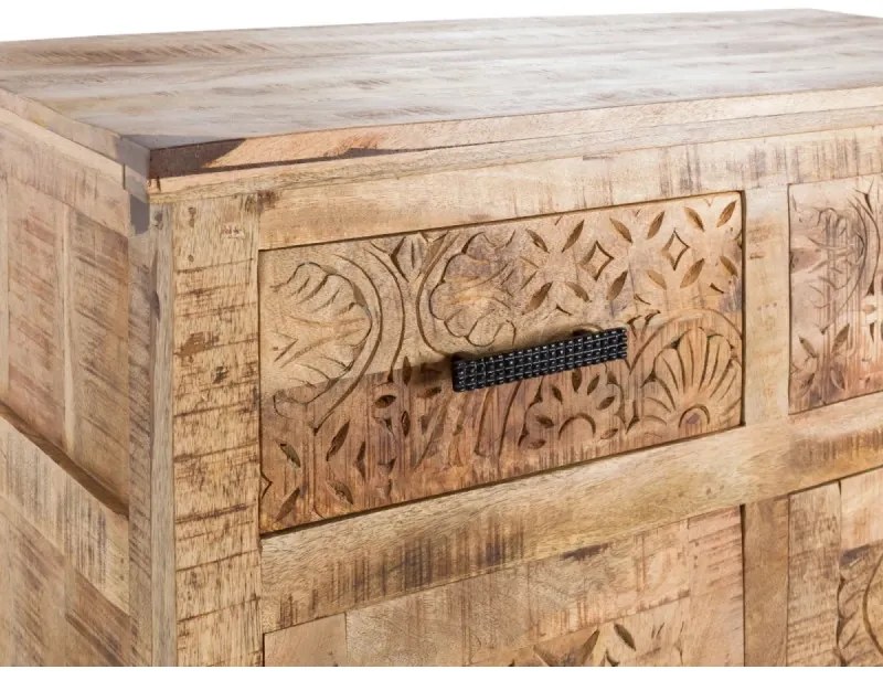 furniture-nabytek.cz - Masívna komoda Bombaj z mangového dreva, lakovaná, hnedá – 90×42×80 cm