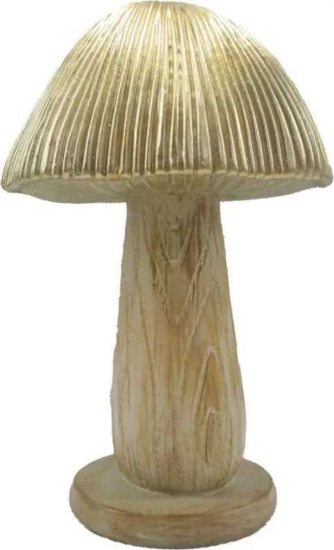 Béžovo-zlatá dekorácia huba Mushroom - Ø 13*20 cm