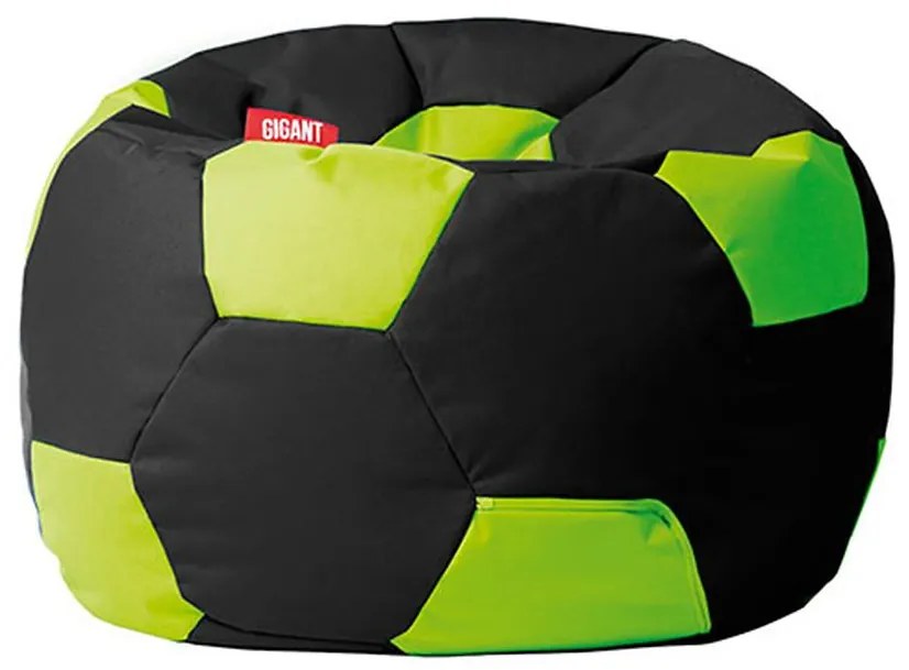 Sedací vak lopta Kodura čierno-limetkový