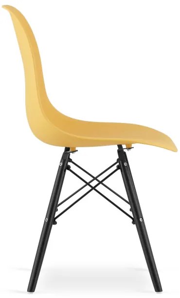 Set dvoch jedálenských stoličiek OSAKA horčicové (čierne nohy) 2ks