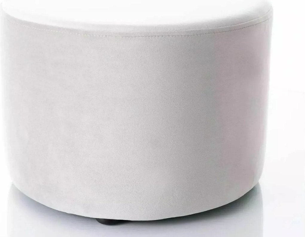 SI Doti A Sametový taburet svetlo šedá