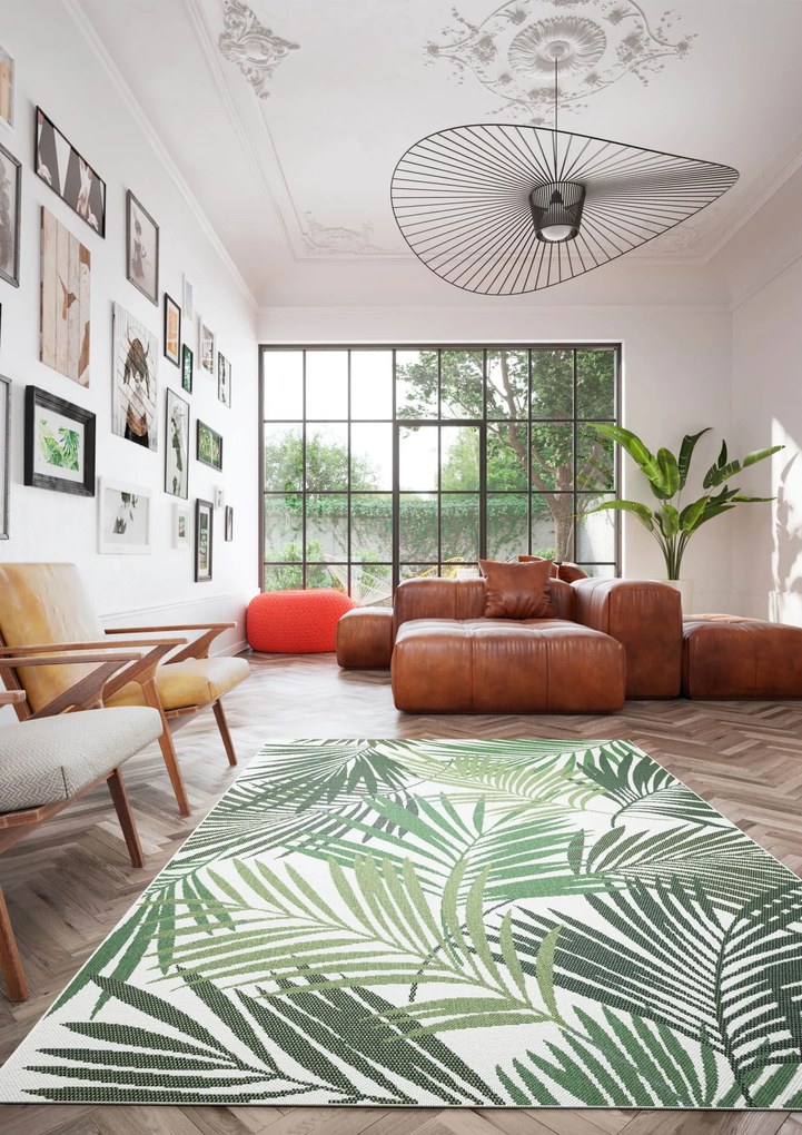 TRHÁK: Kusový koberec Star 19433-062 - na von aj na doma, 160x230, zelená, chodba / predsieň, Balta