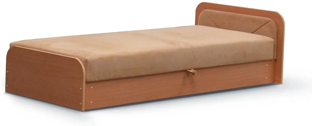 Jednolôžková posteľ (váľanda) s úložným priestorom Pinerolo 80 P - svetlohnedá