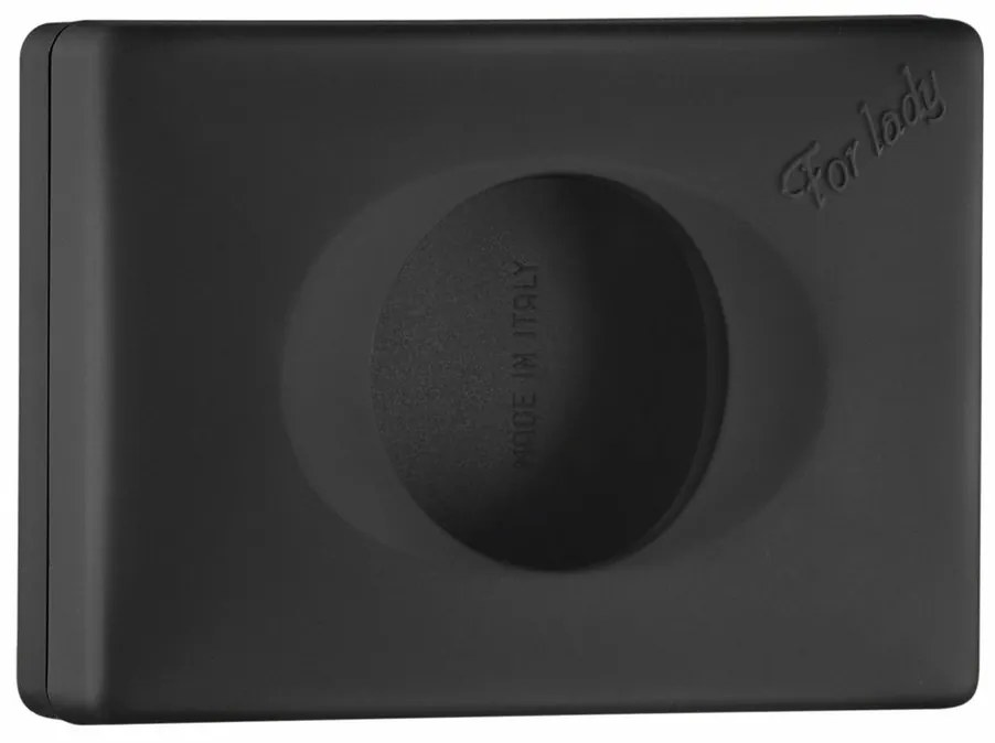 MARPLAST A58401NE Colored zásobník hygienických vreciek, 13,5 x 9,5 x 3,2 cm, ABS/čierna mat