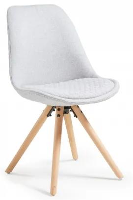 RALF čalúnená stolička Sivá - svetlá