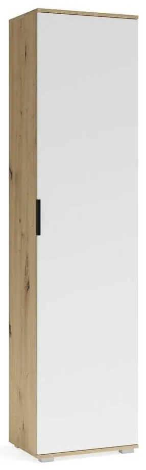 Predsieňová skriňa Walker 50 cm, dub artisan / biela