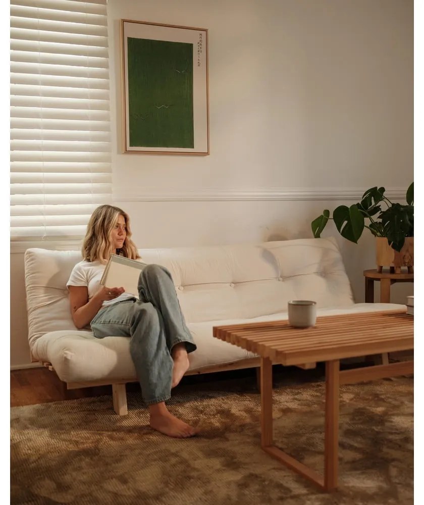 Biela menčestrová pohovka 200 cm Lean – Karup Design