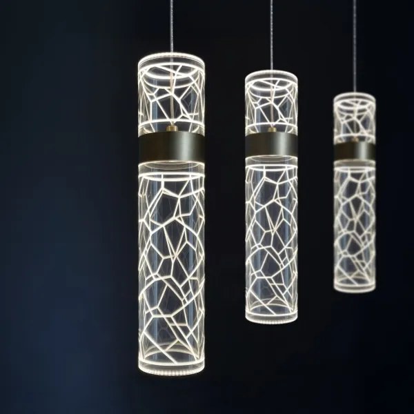 LED luster na lanku LAGOS LED/24W/230V zlatý