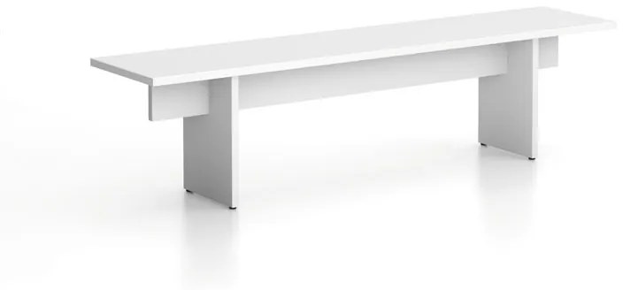 Lavica SOLID, 1800 x 400 x 443 mm, biela