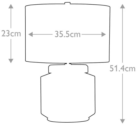 Elstead LUGA-TL-NATURAL - Stolná lampa LUGA 1xE27/60W/230V