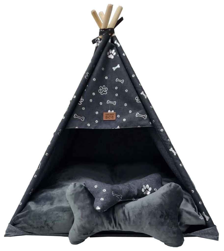 Golden Dog TeePee stan Golden dog 75 x 75 x 90 cm - strieborné labky