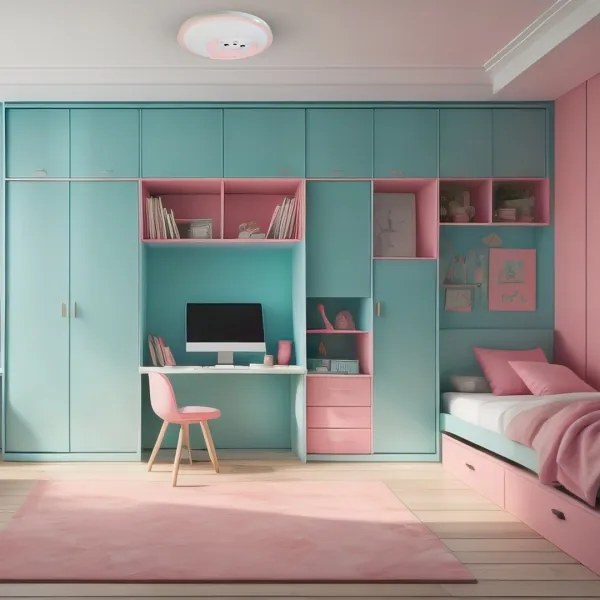 LED Detské stropné svietidlo MOONCAT LED/34W/230V ružová