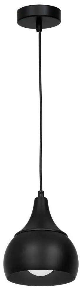 Luster na lanku AKTAN 1xE27/60W/230V čierna