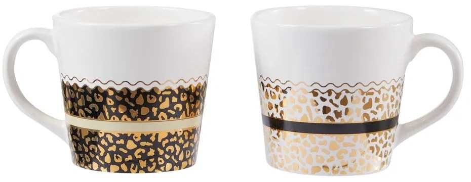 Hrnčeky z kameniny v bielo-zlatej farbe v súprave 2 ks 300 ml London – Premier Housewares