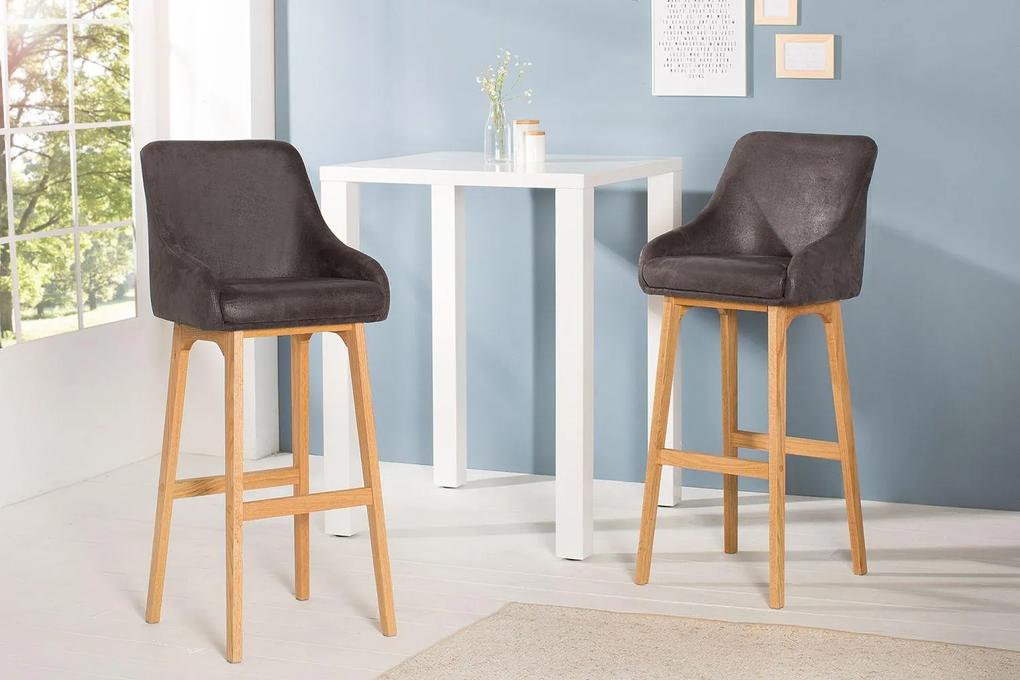 Dizajnová barová stolička Sweden / antická šedá