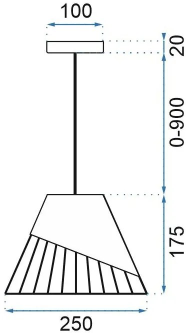 Toolight - závesná stropná zrkadlová lampa E27 60W APP228-1CP, čierna-biela, OSW-00888
