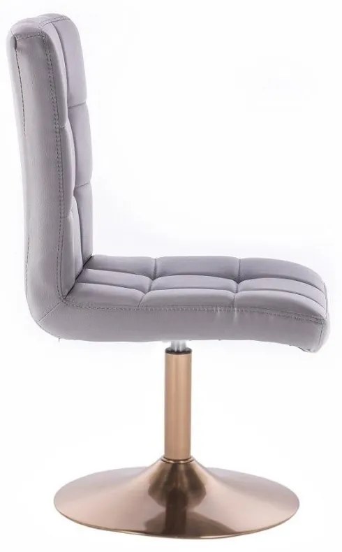 LuxuryForm DESIGN Stolička TOLEDO na zlatom tanieri - sivá
