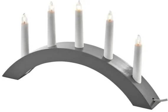 Vianočný svietnik  5xE10/15W/230V šedá