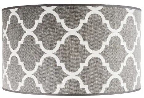 Duolla - Luster na lanku MAROKO 1xE27/40W/230V pr. 45 cm šedá/biela