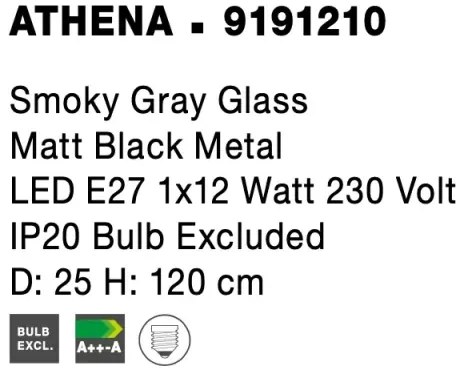 Retro luster Athena 25 tmavo sivé