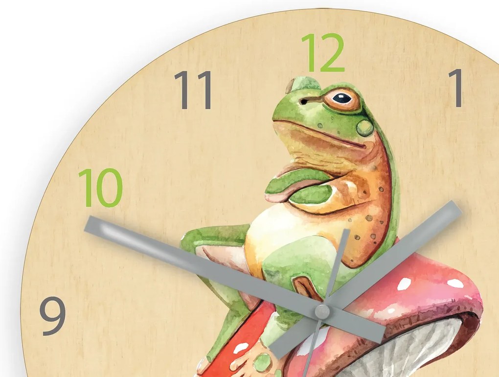 Dětské nástěnné hodiny Ami Žába 30 cm vícebarevné