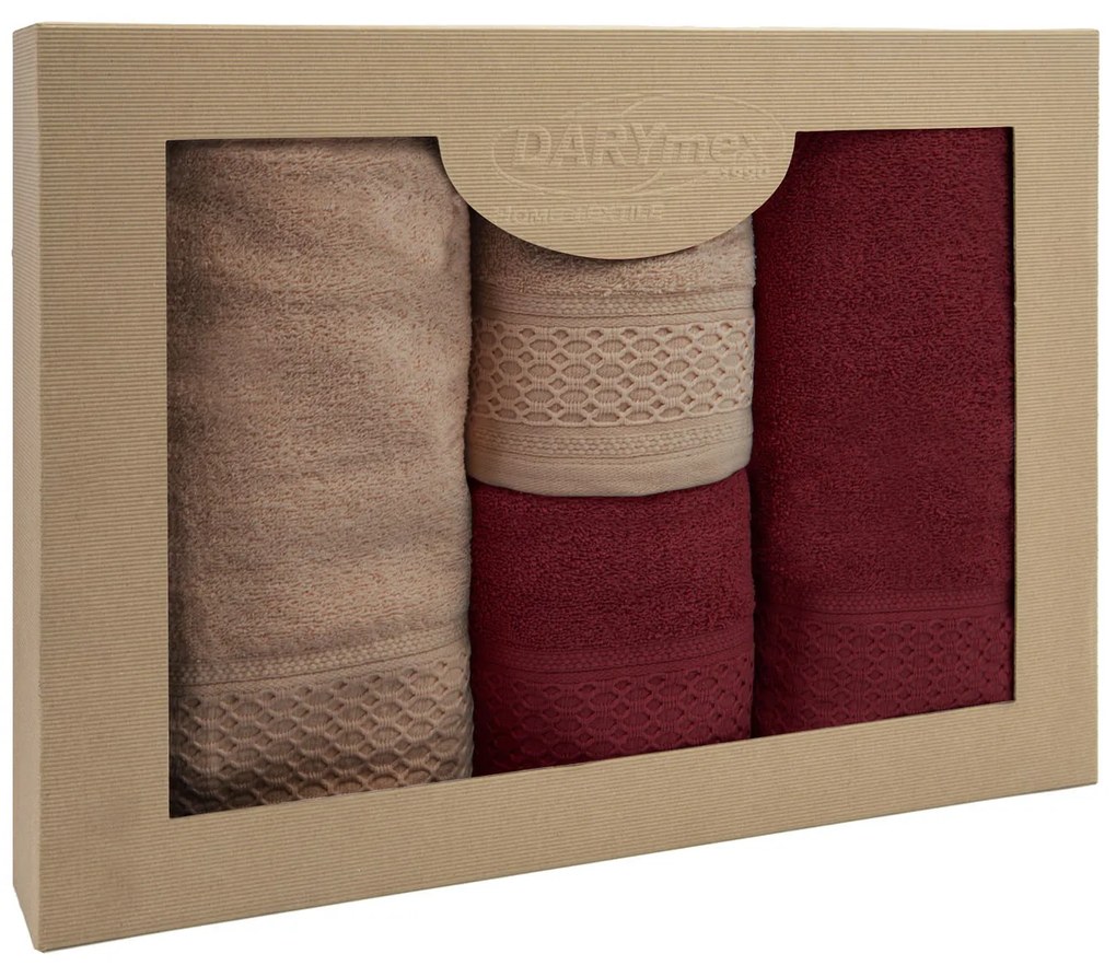 BAVLNENÉ UTERÁKY SOLANO SADA 2 KS 50X90 CM, 2 KS 70X140 CM VIACFAREBNÁ