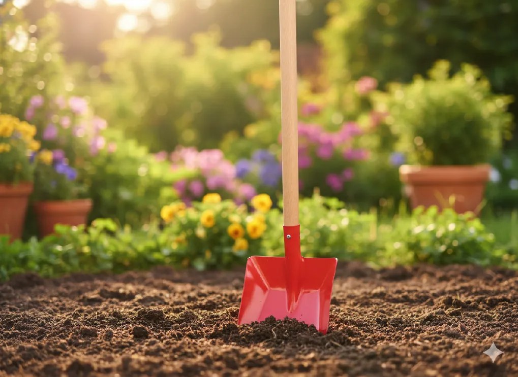 Garden Line LOPATA 85 x 15 CM „MALÝ ZÁHRADNÍK“ – ČERVENÁ