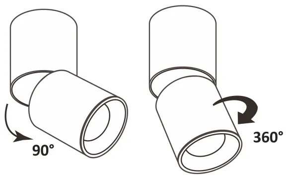 Bodové svietidlo NIXA 1xGU10/10W/230V čierna