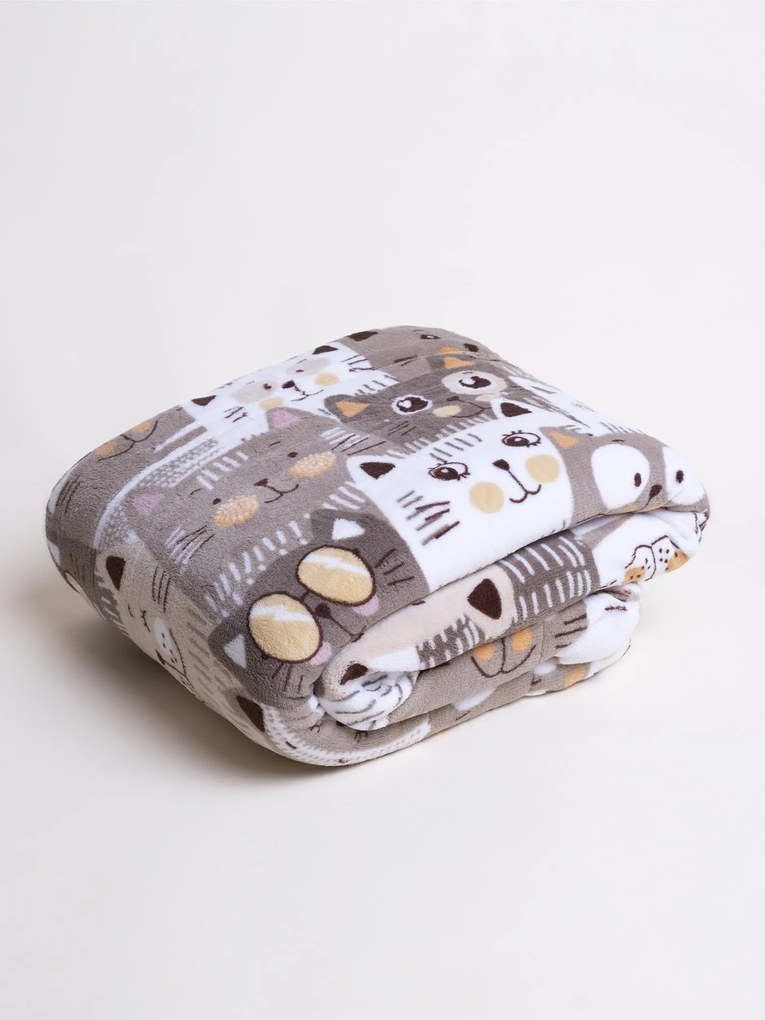 Baránková deka mikroplyš Exclusive 150 × 200 cm – Mačacia invázia